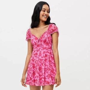 Urban Outfitters Pink Audrey Mesh Mini Dress